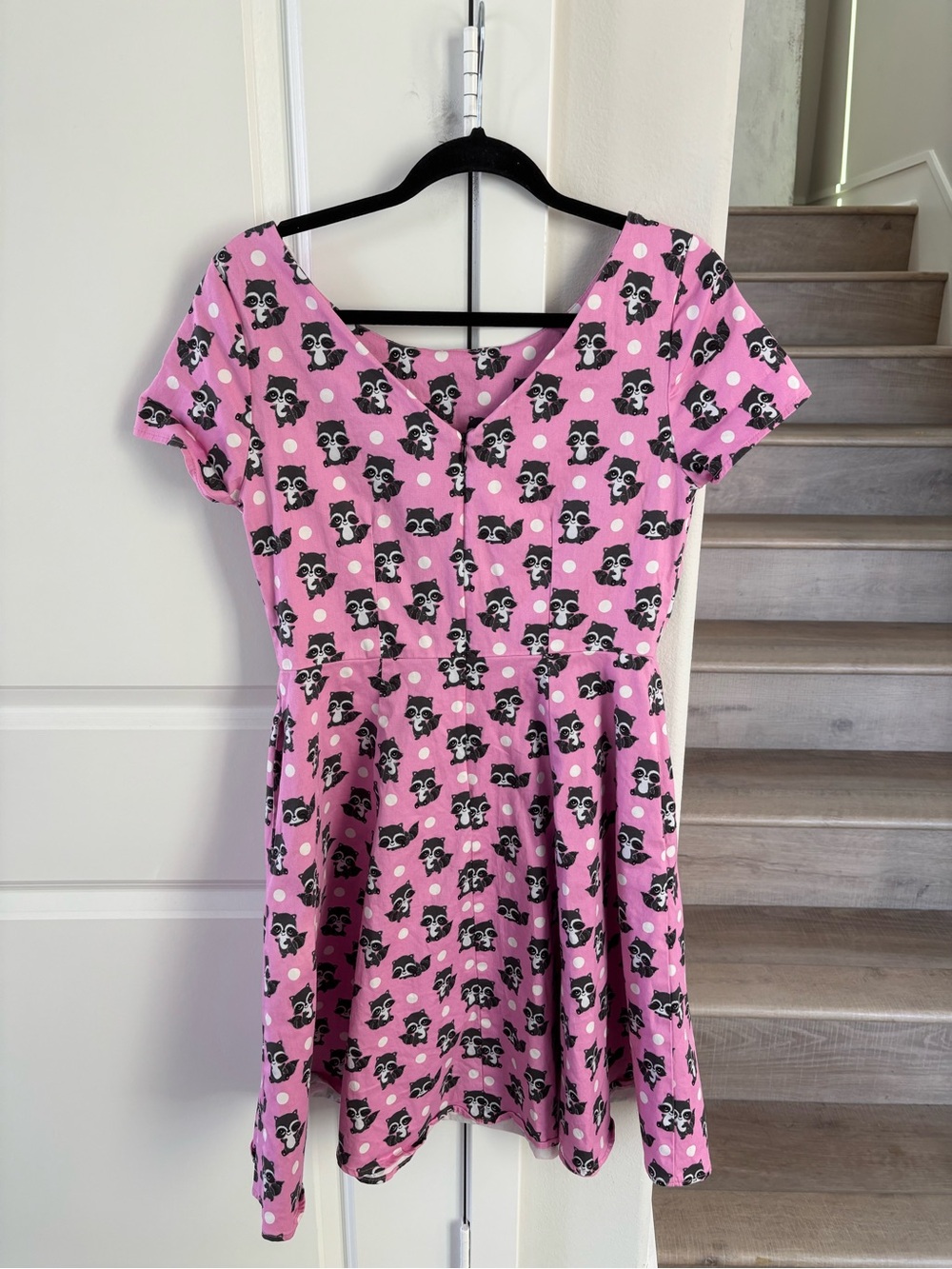 EVA ROSE Pink Raccoon Print Dress - Picture 3 of 8